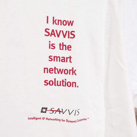 VINTAGE I'M BRILLIANT LIGHT BULB SAVVIS SMART NETWORK SOLUTION 90s 00s TSHIRT XL - Picture 11 of 13